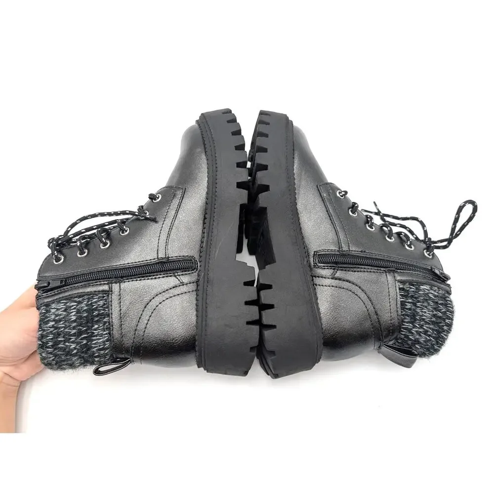DV Dolce Vita Kamilla Lace-Up Fashion Boots Girl’s Black Size US3